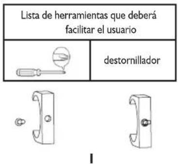 Lista de herramientas que deberá facilitar el usuario destornillador