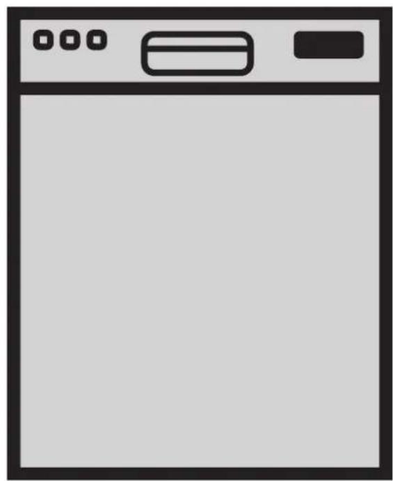 Simple line drawing of a front view of a computer monitor (no text or symbols).