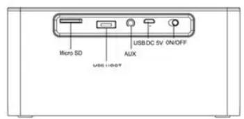 Micro SD USB DC 5V ON/OFF AUX USB HOSP