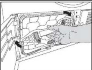 Diagram of a hand inserting or adjusting a device into a panel (no text or symbols visible)
