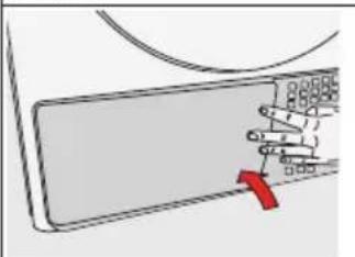 Diagram of a computer monitor with a red arrow pointing to the screen (no text or symbols present)