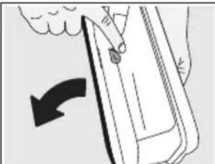 Illustration of a hand holding a pen with an arrow indicating rotation (no text or symbols)