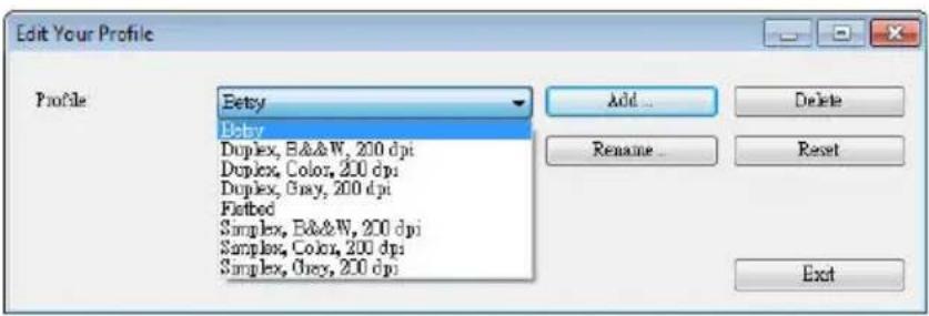 Edit Your Profile Profile Etsy Dexp Duplex, B&&W, 200 dpi Duplex, Color, 200 dpi Duplex, Gray, 200 dpi Flatted Simplex, B&&W, 200 dpi Simplex, Color, 200 dpi Simplex, Grey, 200 dpi Add... Delete Rename... Reset Exit