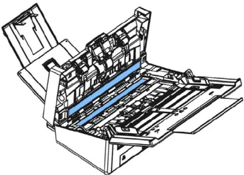 Technical line drawing of a mechanical assembly with internal components (no text or symbols)