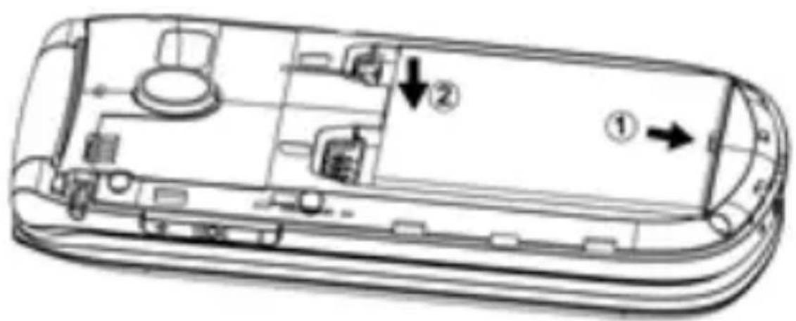 Technical diagram of a device casing with labeled components and directional arrows indicating movement or flow.