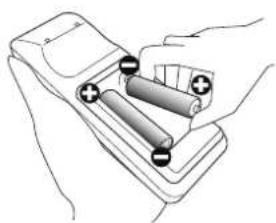 Illustration of hands holding a battery pack with two cylindrical batteries (no text or symbols)