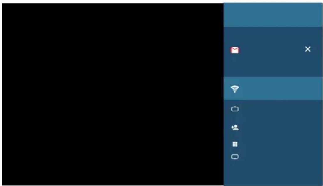 Screenshot of a mobile app interface with menu options and navigation icons