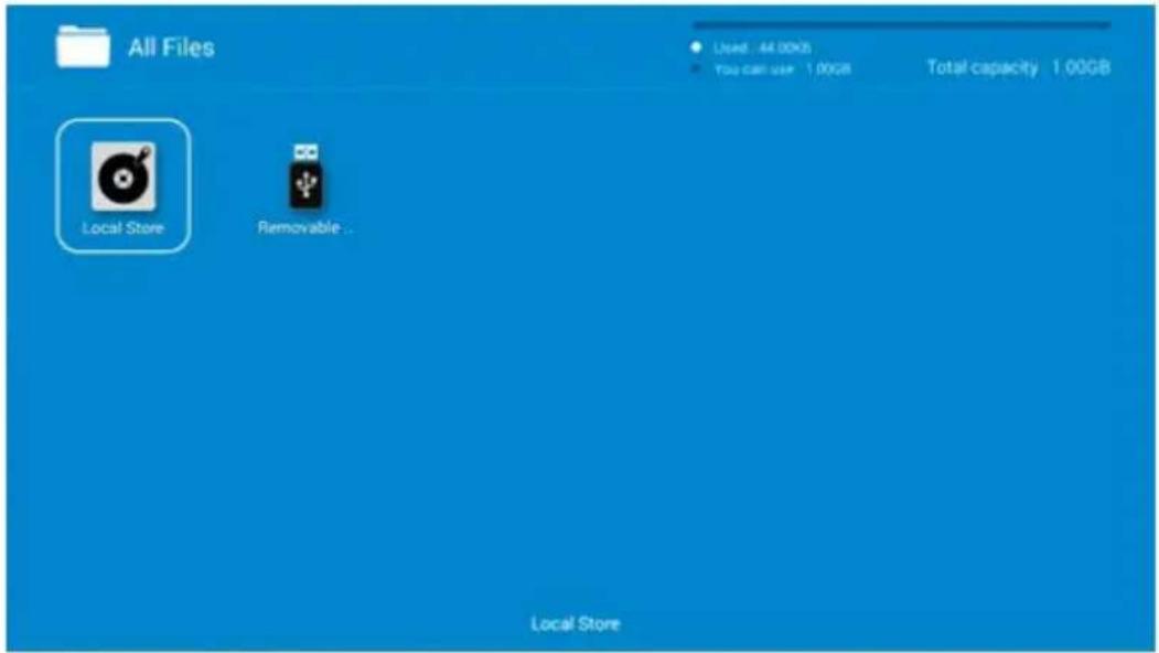 All Files Used: 44.00GB You can use: 1.00GB Total capacity: 1.00GB Local Store Removable ... Local Store