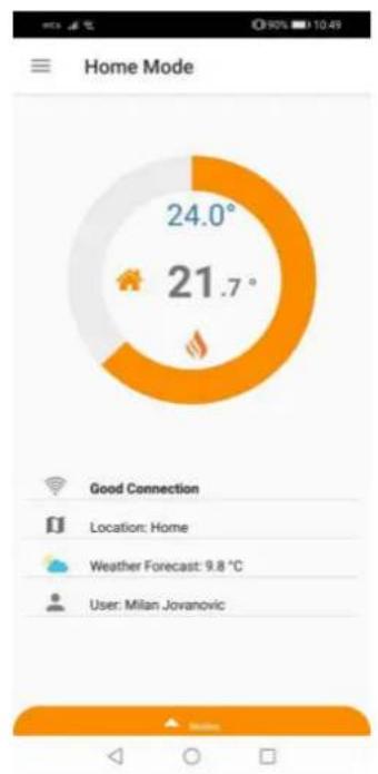 | Category | Value | |---|---| | Home Mode | 24.0° | | Home Mode | 21.7° | Good Connection Location: Home Weather Forecast: 9.8 °C User: Milan Jovanovic