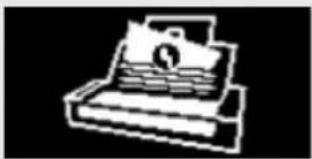 Simple line drawing of a closed book with a bookmark and a clock symbol on top (no text or labels)