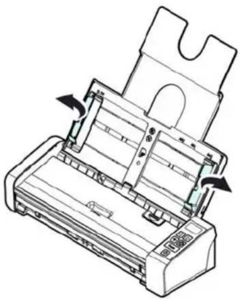 Line drawing of a printer with arrows indicating process flow (no text or symbols)