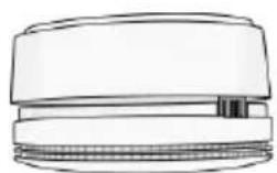 Technical line drawing of a mechanical component with threaded base and cap (no text or symbols)