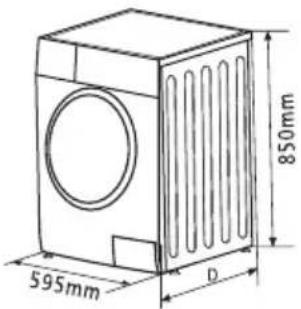 595mm 850mm D