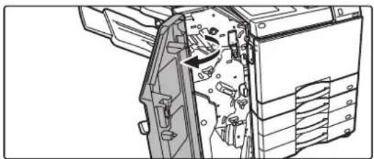Technical line drawing of a mechanical assembly with internal components and mounting holes.
