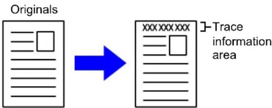 graph LR A["Originals"] --> B["Trace information area"]