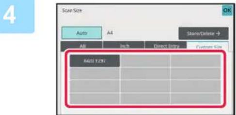 Scan Size Auto Alt Store/Close → All Inch Direct Entry Custom Size RATIO 1.297