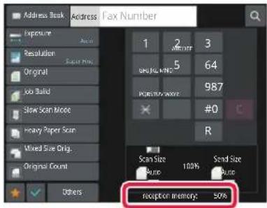 Address Mask Address Fax Number Exposure Resolution Original Job Baidu Slow Scan Mode Heavy Paper Scan Mixed Size Orig. Original Count Others 1 2 3 5 64 987 #0 C Scan Size Bump 100% Sound Size Bump reception memory: 50%