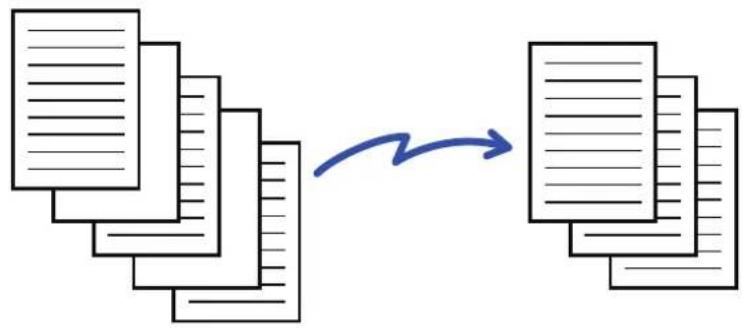 graph LR A["Document Split"] --> B["Processing Step"] B --> C["Final Output"]