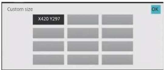 Custom size X420 Y297 OK