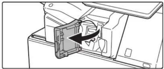 Diagram of a mechanical component with a black arrow indicating a directional movement or force (no text or symbols present)