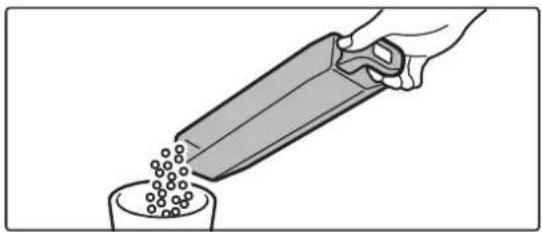 Illustration of a hand pouring liquid into a bowl (no text or symbols)