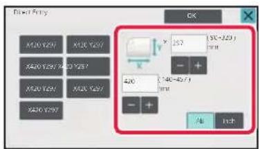 Direct Entry OK Y: 257 (30-223) mm 420 (146-457) mm + + + - + + A8 A9