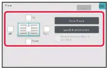 Open Up Left Right Down Open Frame Spread Frame/Certificate Describe the following of on the line