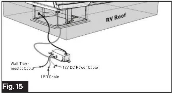 RV Roof Wall Ther- mostat Cable 12V DC Power Cable LED Cable Fig. 15