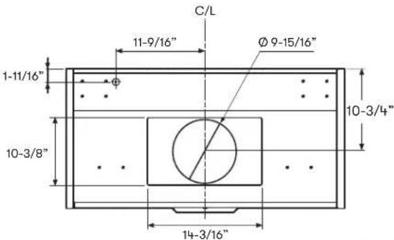 C/L 11-9/16" Ø 9-15/16" 1-11/16" 10-3/4" 10-3/8" 14-3/16"