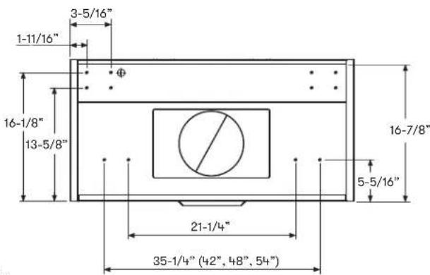 3-5/16" 1-11/16" Φ 16-1/8" 13-5/8" 21-1/4" 35-1/4" (42", 48", 54") 16-7/8" 5-5/16"