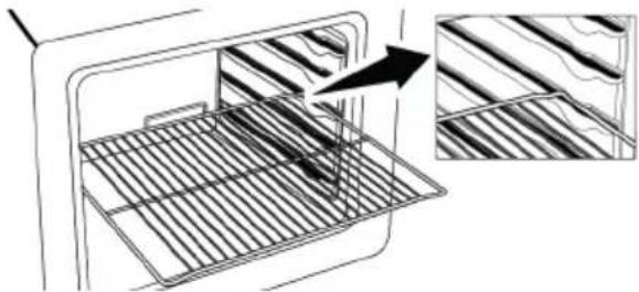 Line drawing of a kitchen appliance with a grater inside, showing internal structure and a magnified inset (no text or symbols)