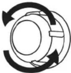 Abstract circular diagram with three curved arrows forming a ring (no text or symbols)