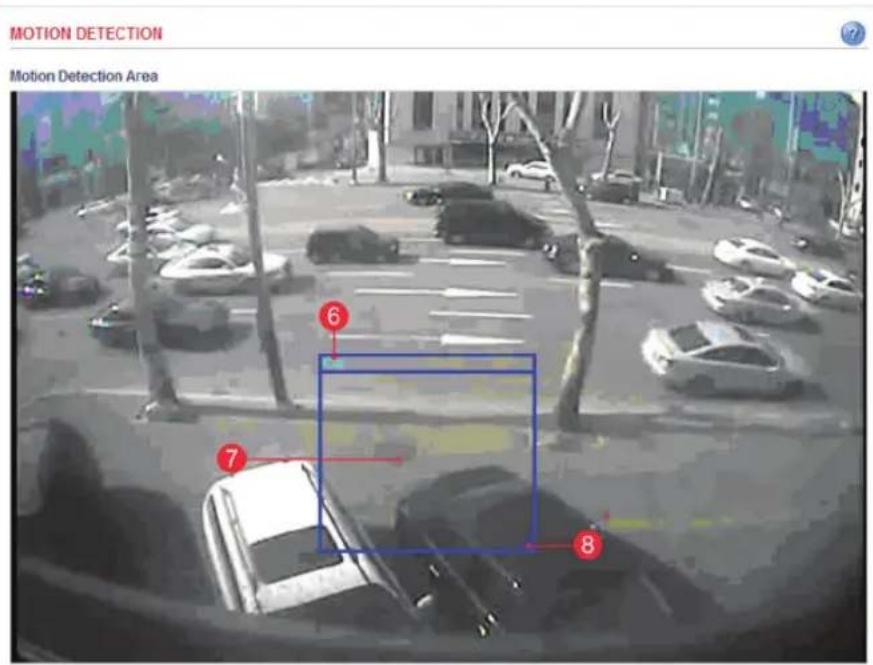 MOTION DETECTION Motion Detection Area 6 7 8