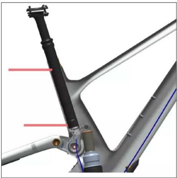 Mechanical assembly diagram showing a frame with labeled components (no text or symbols present)