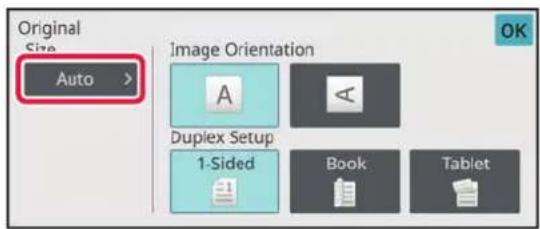 Original Size Auto > Image Orientation A Duplex Setup 1-Sided Book Tablet OK