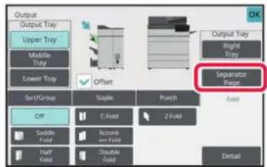 Output Output Tray Upper Tray Middle Tray Lower Tray Set/Group On Saddle Field Half Fold Offset Staple C-Field Record on Fails Double Fails Punch Z-Field Output Tray Right Tray Separator Page Joss Detail