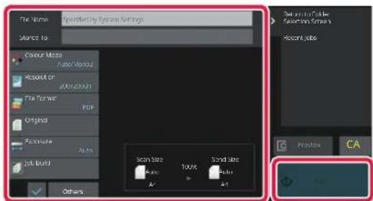 The Name Specialty by Systems Settings Select to: Colour Mode: fato/Normal Reboot on: fato/Normal File Format: Fiber Original Parameters: Air Job Build Others Scan Site: Auto 100% Scan Site: Auto A A1 Set up in Table Selection Screen Recent Jobs Preview CA