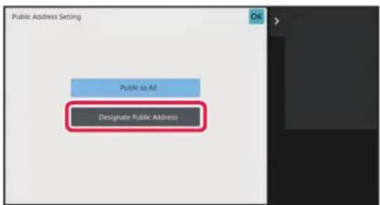 Public Address Setting Public to All Designate Public Address