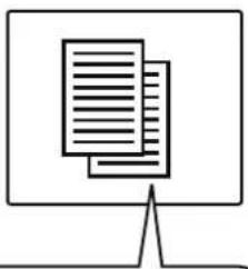 Simple line drawing of a document on a screen (no text or symbols)
