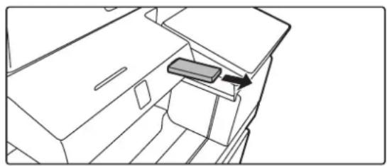Line drawing of a mechanical assembly with a handle and internal components (no text or symbols)