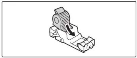 Mechanical component diagram showing a gear-like structure with a downward arrow indicating force or direction (no text or symbols)