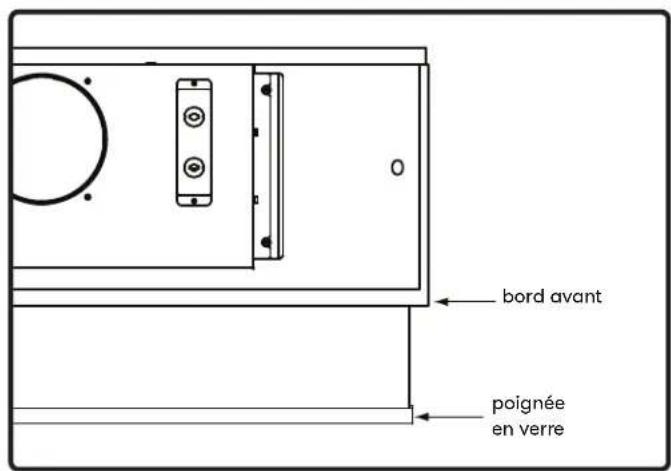 bord avant poignée en verre