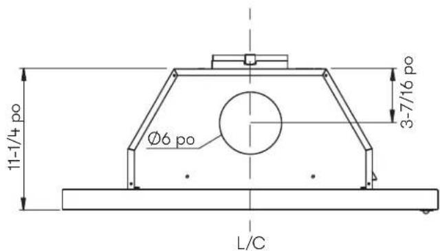 11-1/4 po Ø6 po 3-7/16 po L/C