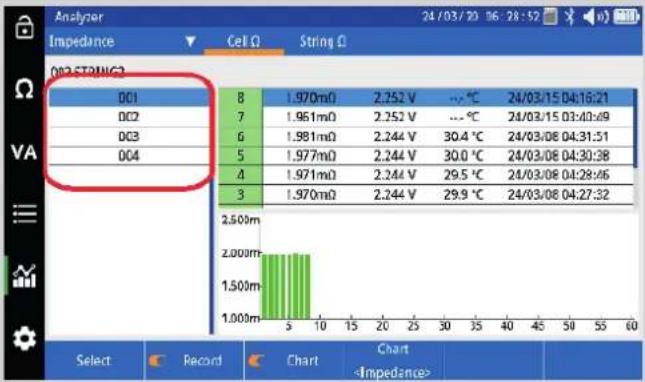 Megger Bite5 - Trending Cell Test Data - 6