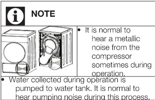 BEKO DS 8512 CX - Warnings about sounds - 1