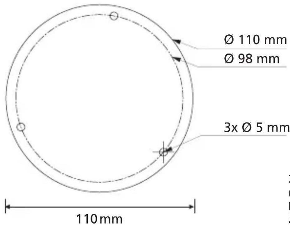 Ø 110 mm Ø 98 mm 3x Ø 5 mm 110mm