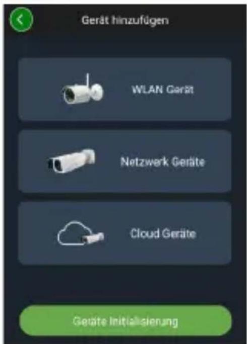 Gerät hinzufügen WLAN Gerät Netzwerk Geräte Cloud Geräte Geräte Initialsierung