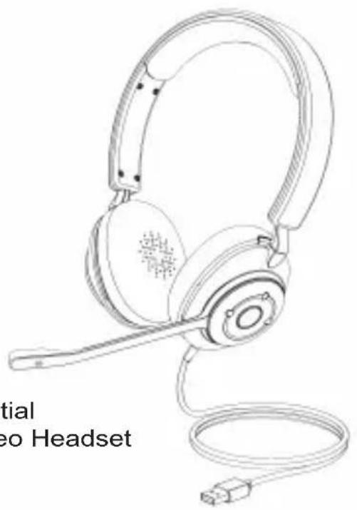 Line drawing of a headset with microphone and connector, no text or symbols present
