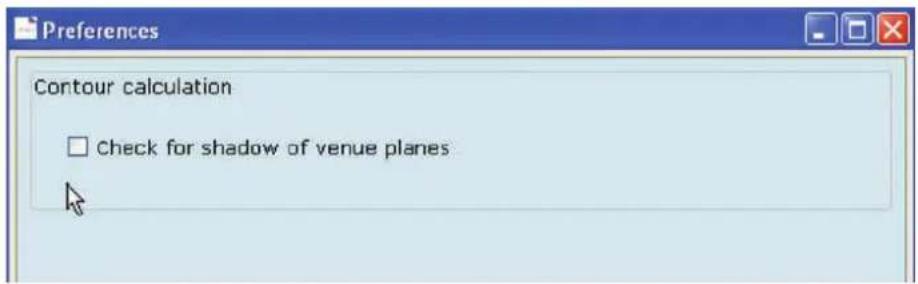 Contour calculation □ Check for shadow of venue planes