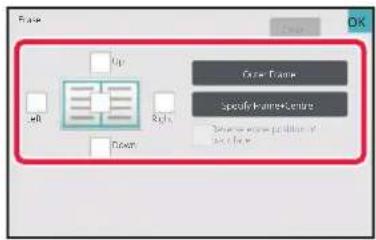 Up Up Frame Spread Frame/Cancel Down Down Frame OK